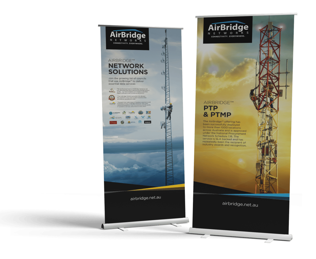 Airbridge pull up banners